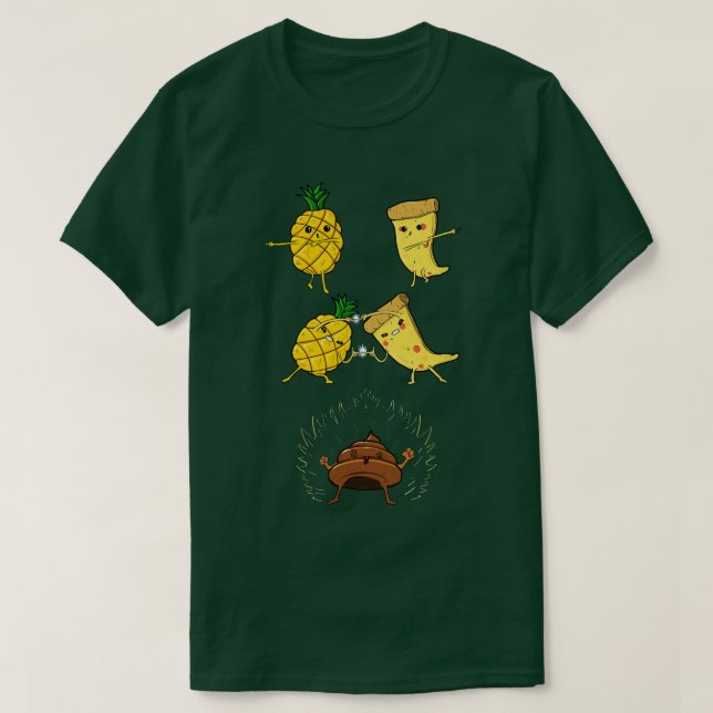 T-shirt Pizza Ananas Fusion Hawaii (Design devant)