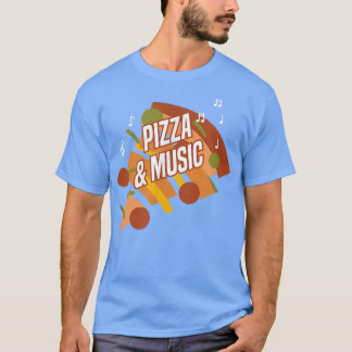 T-shirt Pizza And Music Notes Clef Piano Musician 14052949