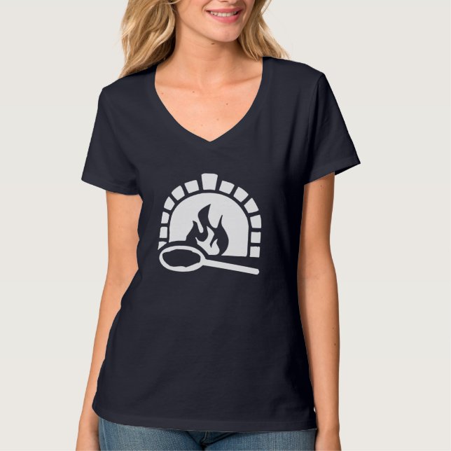 T-shirt Pizza au four en brique (Devant)