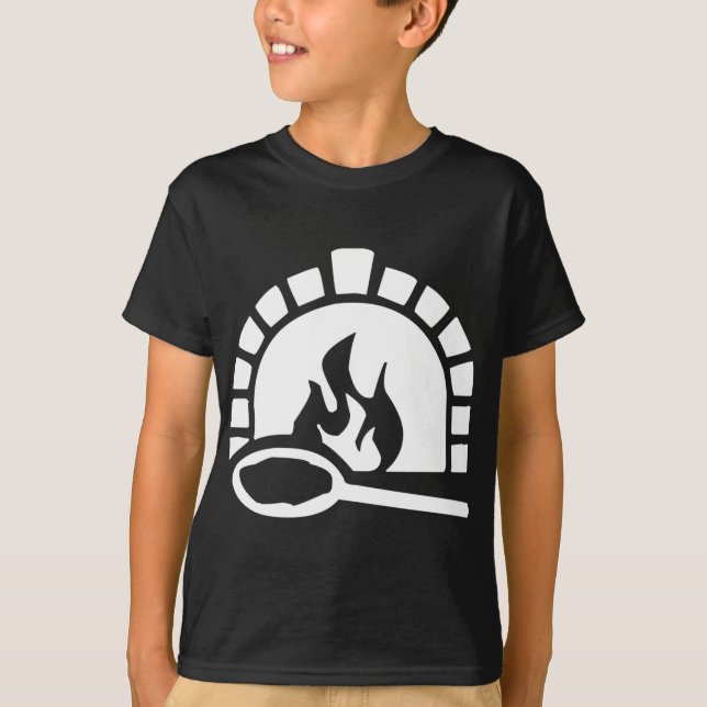 T-shirt Pizza au four en brique (Devant)