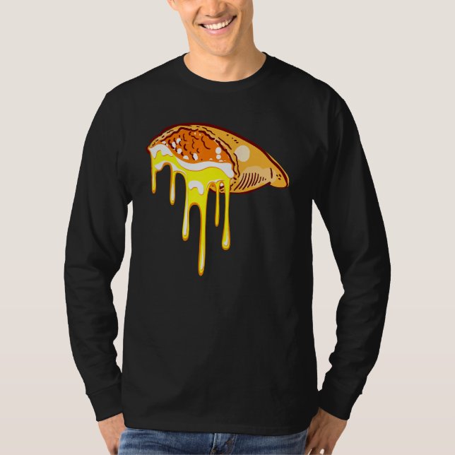 T-shirt Pizza au fromage de Calzone (Devant)
