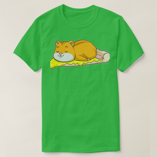 T-shirt Pizza au hamster au fromage (Design devant)