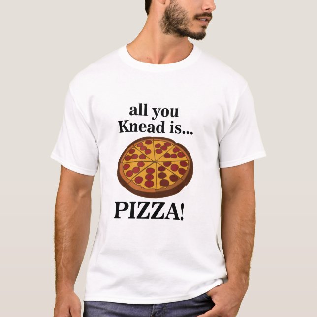T-shirt Pizza au Pepperoni Nourriture Drôle (Devant)