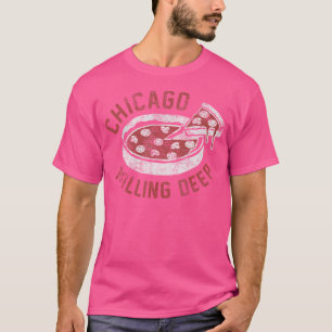 T-shirt Pizza au plat profond de Chicago Rolling