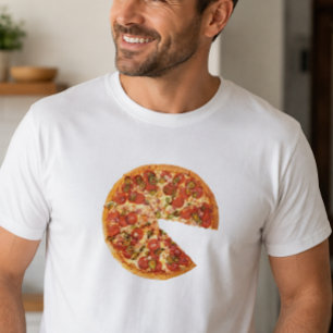 T-shirt Pizza Avec Tranche Manquante Assorti au Bo