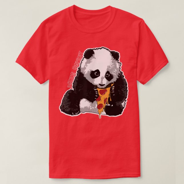 T-shirt Pizza Bandit Panda (Design devant)