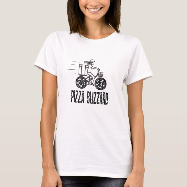T-shirt Pizza Blizzard Moke Courier (Devant)