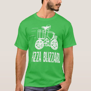 T-shirt Pizza Blizzard Service de Conducteur De Vélo