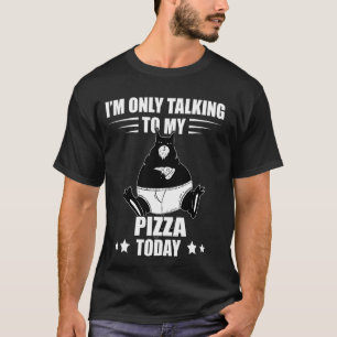 T-shirt Pizza Chat Je Ne Parle Qu'à Pizza Ananas Drôle