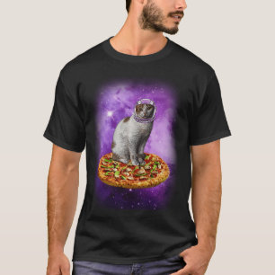 T-shirt Pizza Chats Dans L'Espace - Astral Design Cosmique