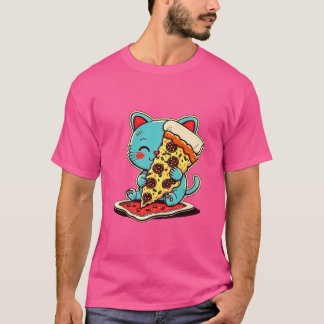 T-shirt Pizza Chibi Chat
