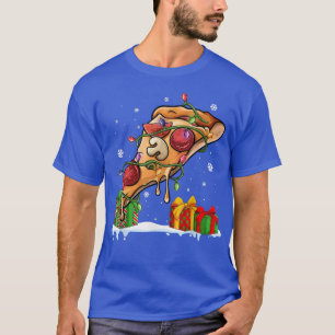 T-shirt Pizza Christmas Tree Lights Pyjama Joyeux Crustmas