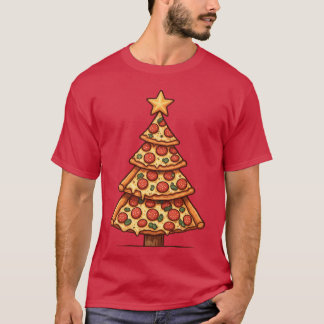 T-shirt Pizza Christmasree amis