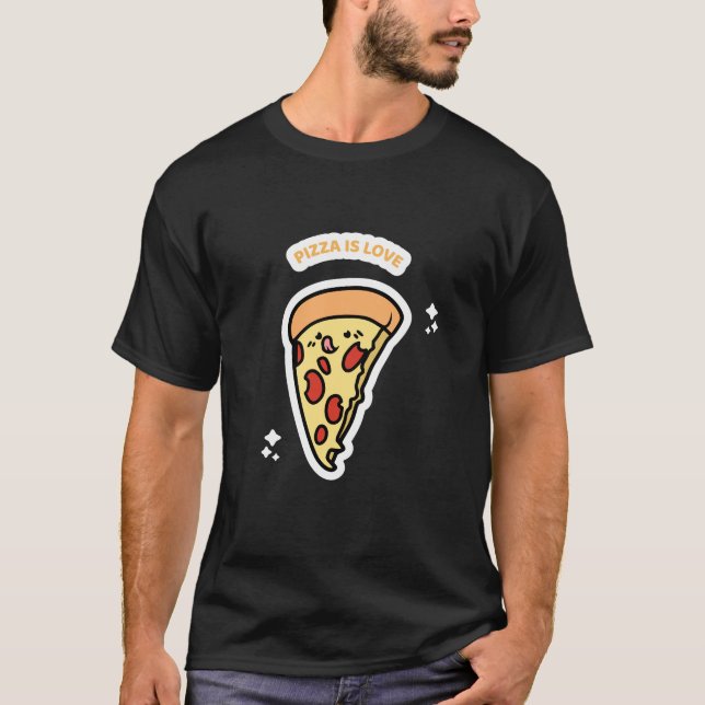 T-shirt Pizza Classique Est Amour (Devant)