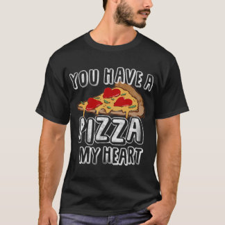 T-shirt Pizza cœur Saint-Valentin s Hommes Femmes Pepperon