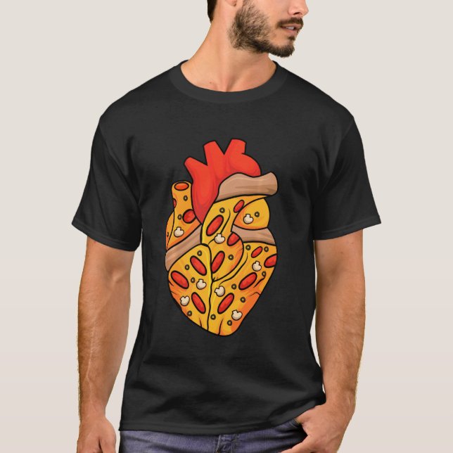 T-shirt Pizza Coeur Slice Neapolitain Lover Pizzeria Pizza (Devant)