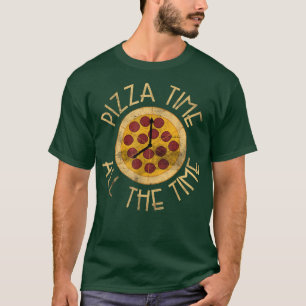 T-shirt Pizza Conception De Nourriture Pizza Temps Tout Le