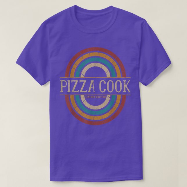T-shirt Pizza Cook Vitnage Retro  (Design devant)
