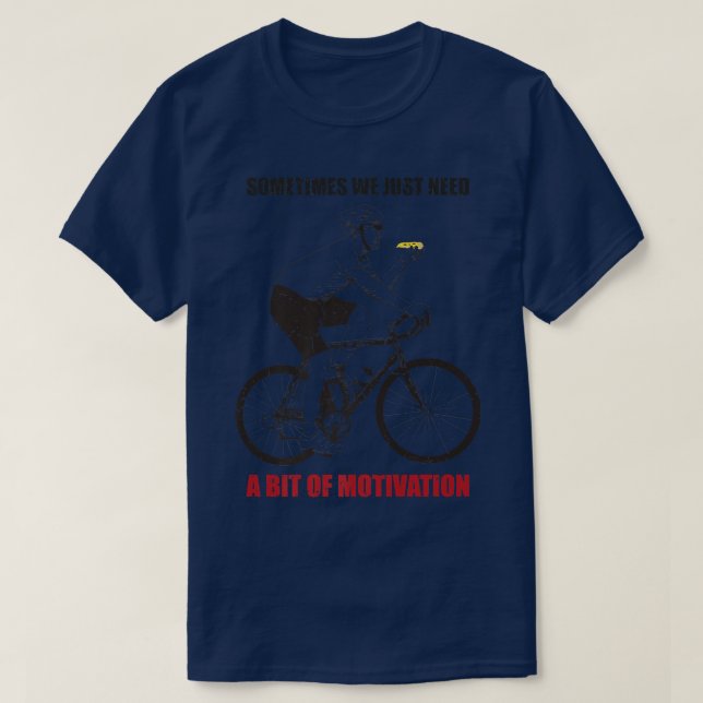 T-shirt Pizza Cycling Motivation (Design devant)