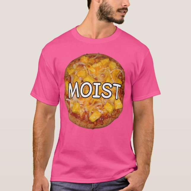 T-shirt Pizza d'ananas humide en Casquette Lock Comic Poli (Devant)