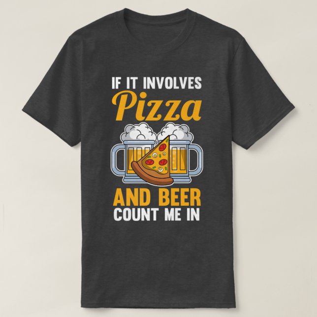 T-shirt Pizza de bière  (Design devant)