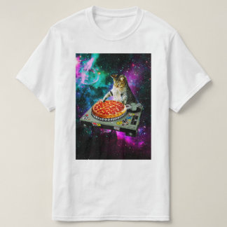 T-shirt Pizza de chat du DJ de l'espace