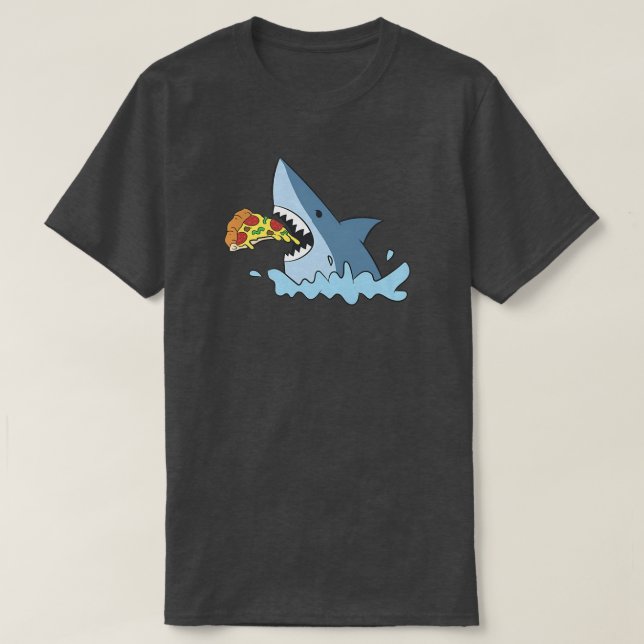 T-shirt Pizza de consommation de requin 1447  (Design devant)