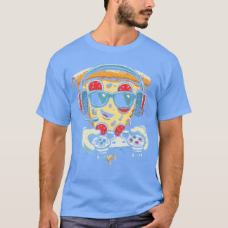 T-shirt Pizza de jeu vidéo drôle amateur de nourriture Sna