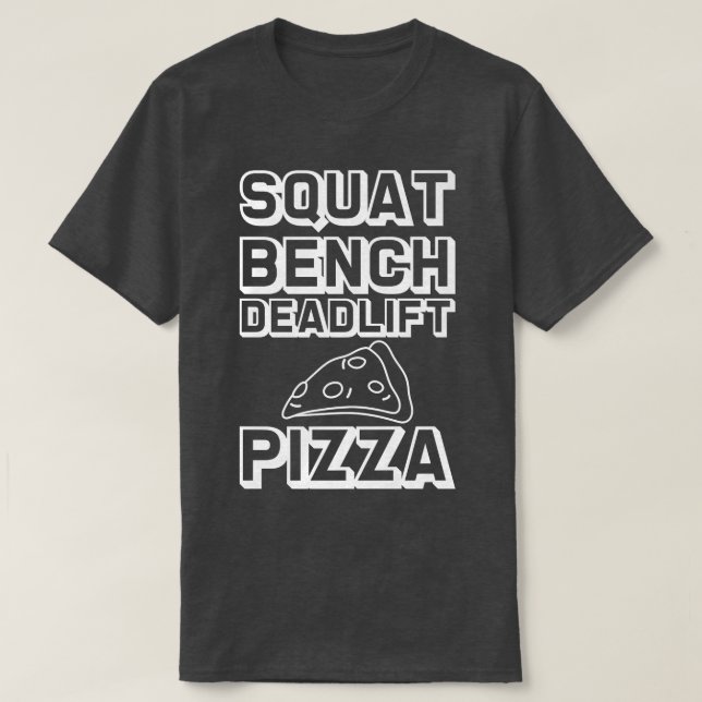 T-shirt Pizza de levage de banc de squat — Premium 3027527 (Design devant)