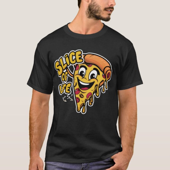 T-shirt Pizza De Morceau (Devant)