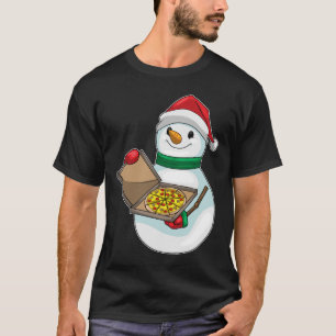 T-shirt Pizza de Noël Snowman