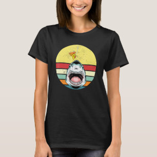 T-shirt Pizza de Poisson de Requin Retro Pizzeria Vintage