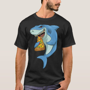 T-shirt Pizza De Requin Manger Pizza Requin Et Pizza