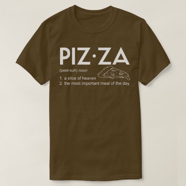 T-shirt Pizza Definition3133 (Design devant)