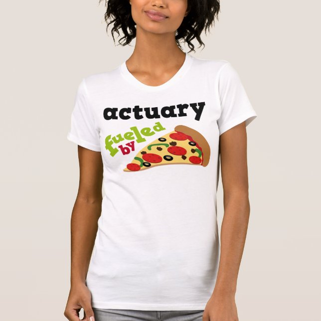 T-shirt Pizza (drôle) d'actuaire (Devant)