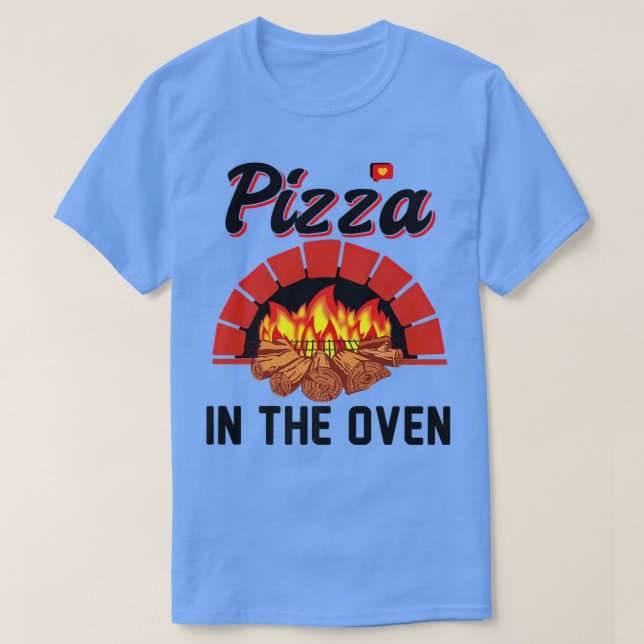 T-shirt Pizza Drôle Dans La Grossesse Des Femmes Enceintes (Design devant)