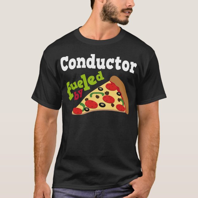 T-shirt Pizza (drôle) de conducteur (Devant)