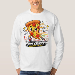 T-shirt Pizza Drôle de Mascotte de Cartoon pour Exercice d