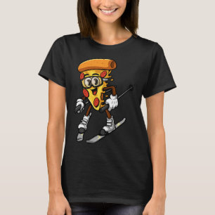 T-shirt Pizza Drôle De Ski Fromage Pie Foodie Ski Enseigna