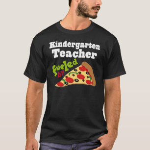T-shirt Pizza (drôle) d'institutrice gardienne