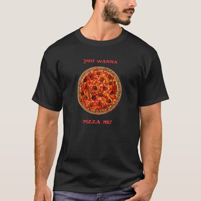 T-shirt Pizza Drôle Dit Italien Américain Pizzeria (Devant)