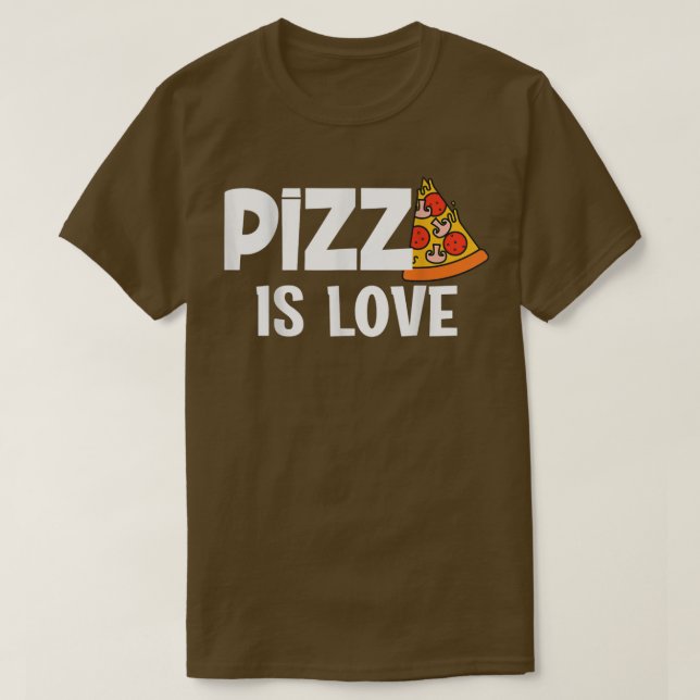 T-shirt Pizza drôle est une tranche d'amour du ciel T-shir (Design devant)