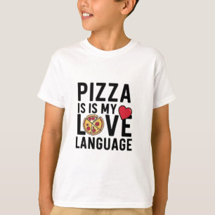 T-shirt Pizza est ma langue d'amour