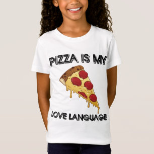 T-Shirt Pizza est ma langue d'amour drôle de nourriture am
