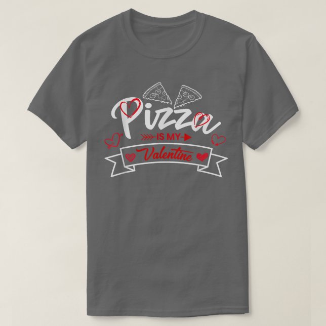 T-shirt Pizza Est Ma Pizza Valentine Avec Coeurs 925  (Design devant)
