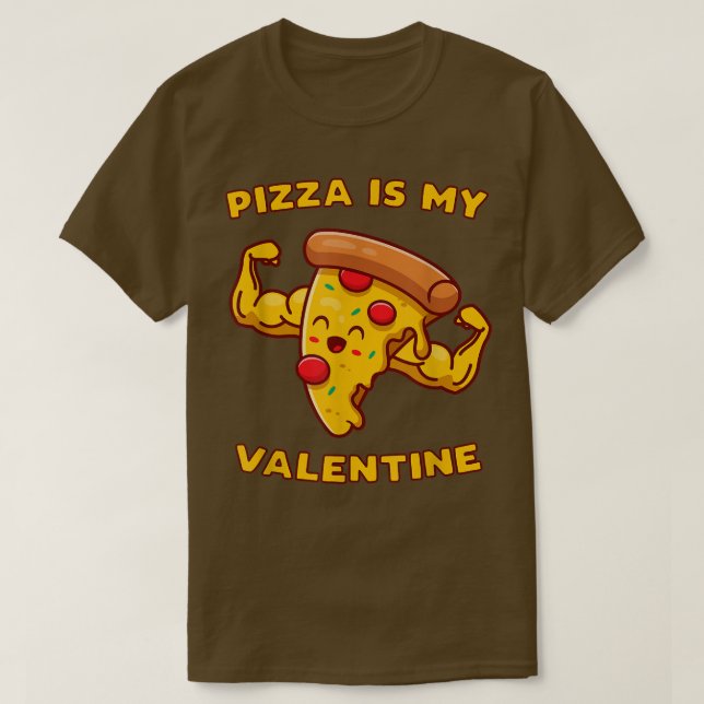 T-shirt Pizza Est Ma Saint Valentin 3800 (Design devant)