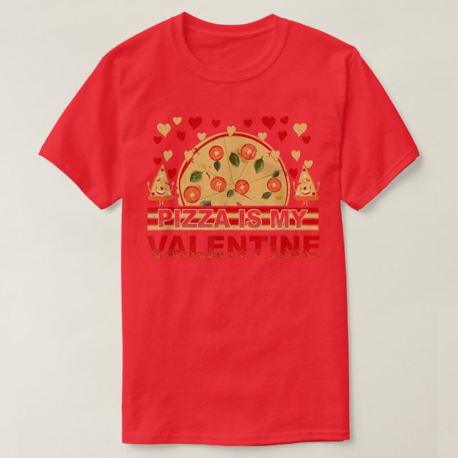 T-shirt Pizza Est Mon Coeur Valentin Enfants Garçons Homme (Design devant)