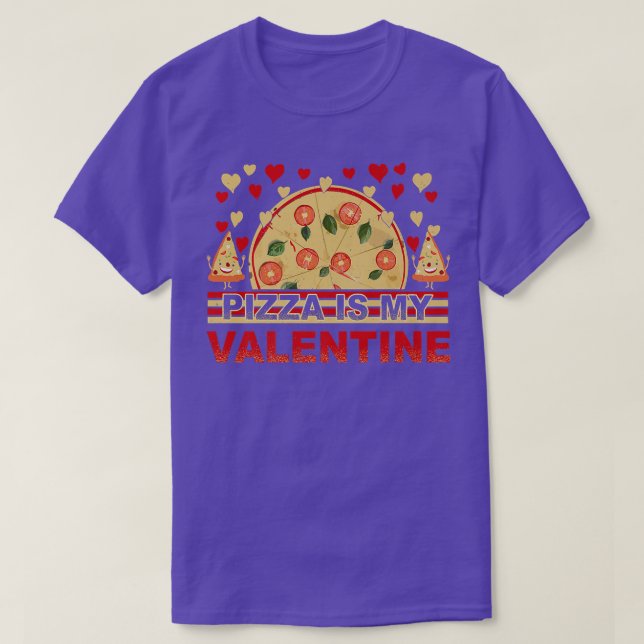 T-shirt Pizza Est Mon Coeur Valentin Enfants Garçons Homme (Design devant)