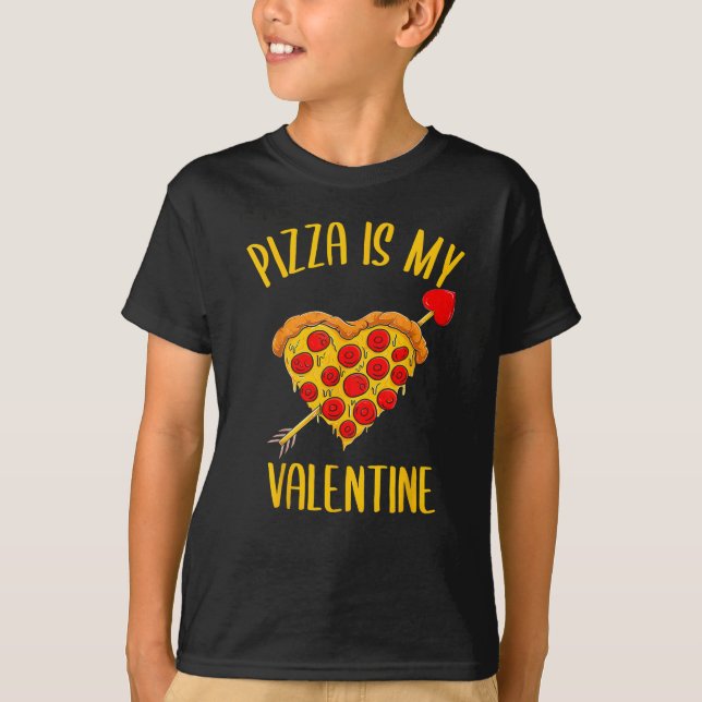 T-shirt Pizza est mon Valentines Jour drôle Matching Amour (Devant)