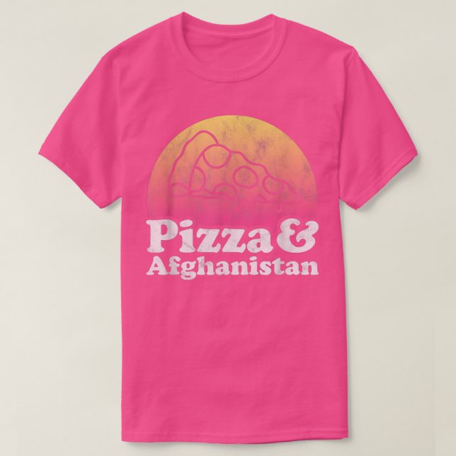 T-shirt Pizza et Afghanistan (Design devant)